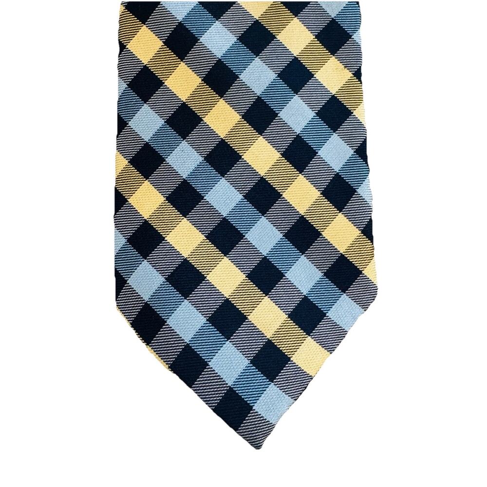 Tommy Hilfiger Gingham Check Mens Neck Tie 3.75 Preppy Classic Office Coastal